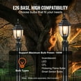 thumbnail image 4 of KFFKFF Outdoor Post Light Set of 2, Dawn to Dusk Functionality, 15.35 inches, Weatherproof Pole Light with 3.5 inches Pier Mount Base and Glass Shade, Resistant to Lightning, 4 of 9