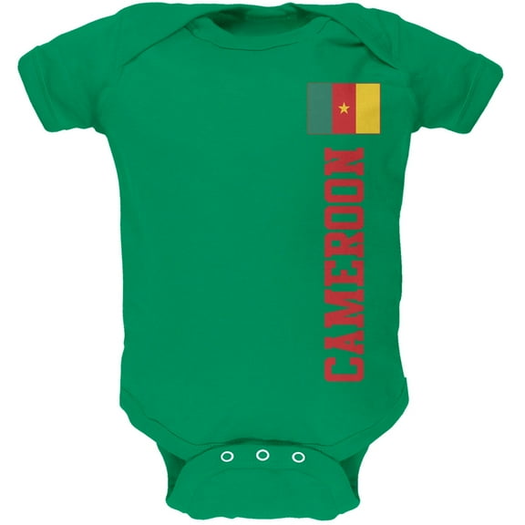 World Cup Cameroon Green Soft Infant Bodysuit - 0-3 months