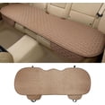 thumbnail image 1 of Linen Back Car Seat Cover, Anti-Slip Long Bottom Rear Seat Cover Protector with Storage Pockets, Breathable Linen Rear Bench Seat Protector Cushion Pad for Most Vehicles (Brown, Back Cover), 1 of 7