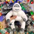 thumbnail image 6 of Abominable Snowman Christmas Tree Topper - Pose-able Arms, Funny Unique Felt Chimpanzees Ornament, Christmas Tree Decorations, 6 of 8