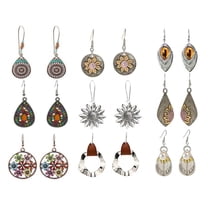 9 Pairs Boho Earrings for Women, Hypoallergenic Lightweight Earrings, Vintage Earrings for Daily Wear & Vacation
