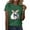 Green, variant on QUNYINEY Pullover Tee Shirts Womens Short Sleeve Crew Neck Easter Casual Tops Loose Women Tops
