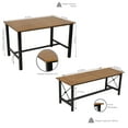 thumbnail image 4 of Sunnydaze 3-Piece European Chestnut Patio Dining Set, 4 of 9