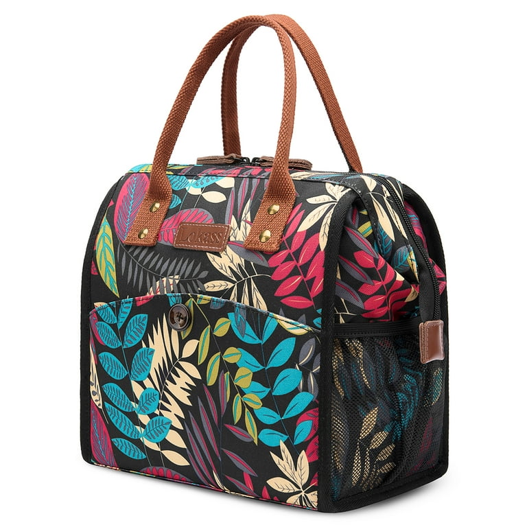 floral lunch bag cooler bag women tote bag insulated lunch box
