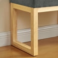 thumbnail image 4 of Barara King Storage Bench with Foldable Wooden Seat, Footrest for Entryway, Shoe Changing Bench for Small Spaces, Dark Gray, 4 of 9