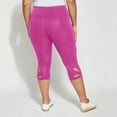 thumbnail image 6 of Drovellove Women's Plus Size Casual Capri Leggings with Elastic Waist - Soft Stretch Pull On Pants for Work, Weekend Errands, or a Night Out, 6 of 6