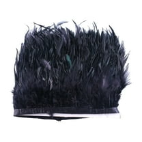 Faux Feather Trims Fringe Sewing Crafts Dressmaking DIY Crafts Stage Costumes Clothes for Home Wedding Party Decoration Dyed Black Cloth Edge