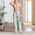thumbnail image 5 of Uemuo World Travel Map Pattern Men's Wide Leg Palazzo Lounge Pants with Pockets Light Weight Loose Comfy Casual Pajama Pants-Small, 5 of 9