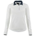 thumbnail image 2 of HORZE Blaire Women's Long-Sleeved Functional Show Shirt, Color: White/Dark Navy, Size: 12 (33209-WH/VDB-12), 2 of 3