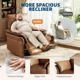 thumbnail image 5 of Power Recliner Chair with USB, Chenille Swivel Rocker Glider, Double-Layer Armrests, High Back, 350lb Capacity, for Living Room & Nursery, Brown, 5 of 8