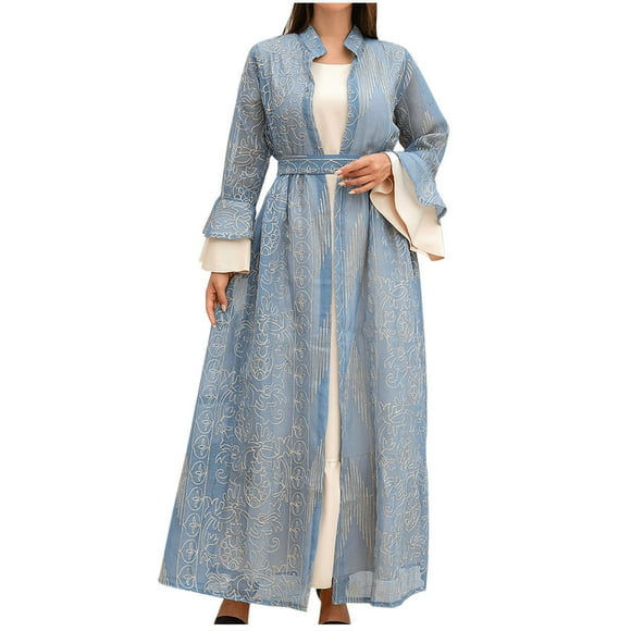 COM1950s Long Sleeve Dress, Long Skirts for Women Summer, Women's Fashion Casual Printed Long Sleeve Round-Neck Skirt Suit, Women's Skirts for Summer, Long Sleeve Mini Dress, Long Sleeve Summer Dress