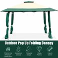 thumbnail image 4 of Gymax 13' x 13' Folding Patio Pop-up Gazebo Canopy Tent Outdoor Shelter Shade Green, 4 of 9