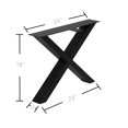 thumbnail image 2 of Home Soft Things Table Leg - X-Type - Black - 61X45.7X58CM(18"), 2 of 5