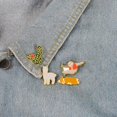 thumbnail image 2 of Cartoon Sheep Alpaca Brooch Set with 1Set for Friends Casual Wear Accessories, 2 of 2