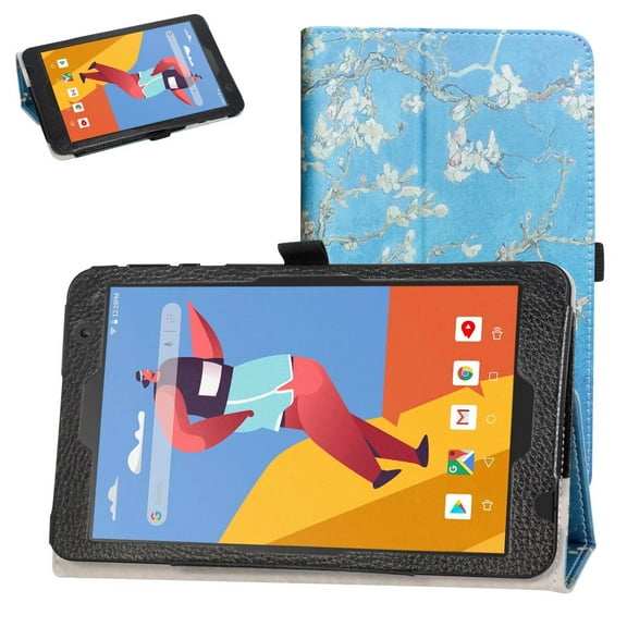 Labanema 8" VANKYO MatrixPad S8 Tablet Case, PU Leather Folio Stand Protective Case, Cover for 8" VANKYO MatrixPad S8 Tablet (Apricot Flower)