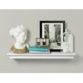 thumbnail image 2 of AHDECOR White Deep Floating Shelves Display Ledge Shelf with Invisible Blanket, Perfect Wooden Shelf for Living Room, Bedroom, Bathroom, and Kitchen Decor 24", 2 of 5