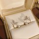 thumbnail image 3 of Aretes Qarigey para mujer perla elegante piercing joyería pendientes para novias boda aniversario, 3 of 6