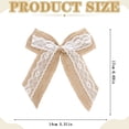 thumbnail image 2 of 1 Pcs Burlap Lace Bows,Rustic Burlap Bows for Christmas Tree Decorations,5.51X6.69 inch Christmas Bows Knot Handmade Bows,for Farmhouse Wreaths,Christmas Trees,Fall Crafts and Gift Wrapping,D, 2 of 5
