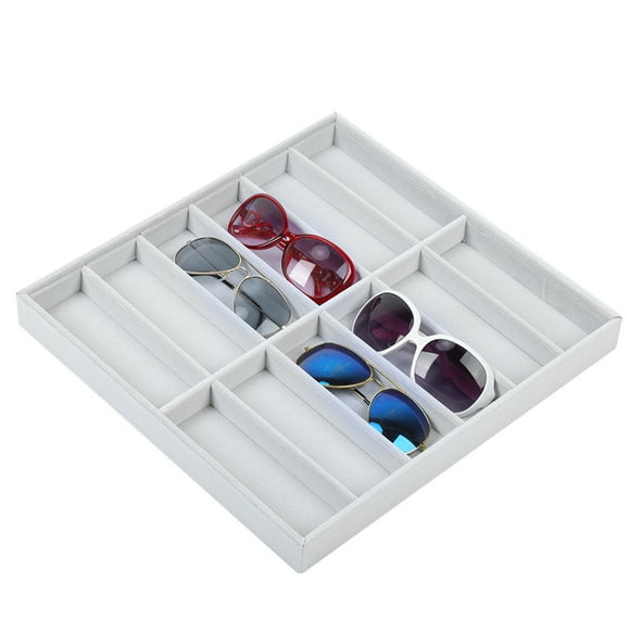 Boîte de Rangement pour Lunettes de Soleil, Contenant à Bijoux, Présentoir de Bijoux à 12 Compartiments pour Boutiques, Maison, Magasins de Bijoux pour Femmes
