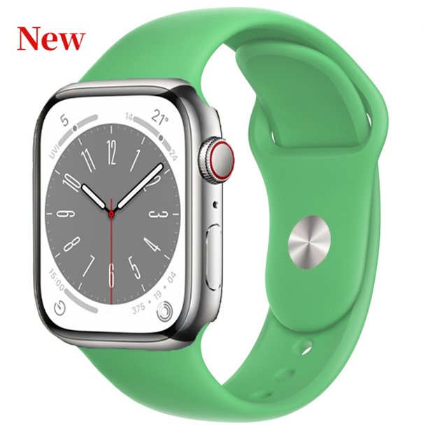 Correa de silicona para Apple Watch Band 49mm 45mm 44mm 42mm 41mm 40mm 38mm correa de reloj pulsera iWatch Series 8 7 6 5 4 3 SE banda Dengxun unisex