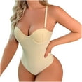 thumbnail image 5 of Body Shaper for Women Tummy Control, Summer Clearance Ladies Solid Push-Up Lingerie Stretch Removable Sling Body Shaper Bodysuit Shapewear, 5 of 5