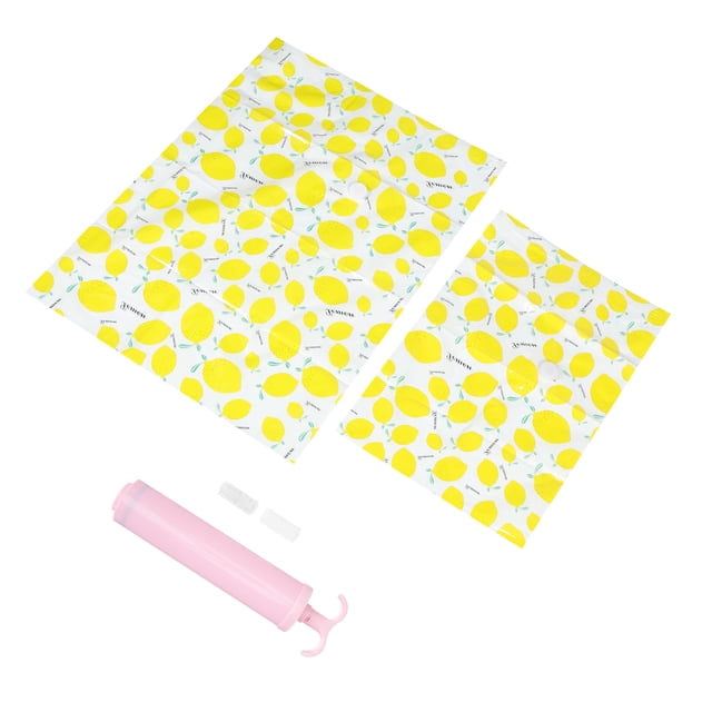 Hytrove 1Jgo Bolsa De Vacío Para Ropa Y Edredones Con Simple Y Color Amarillo