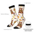 thumbnail image 4 of Vsdgher Cute Bee Honey Jar Hive Bear Crew Socks for Men & Women, Breathable Casual Athletic Ankle Socks, 4 of 6