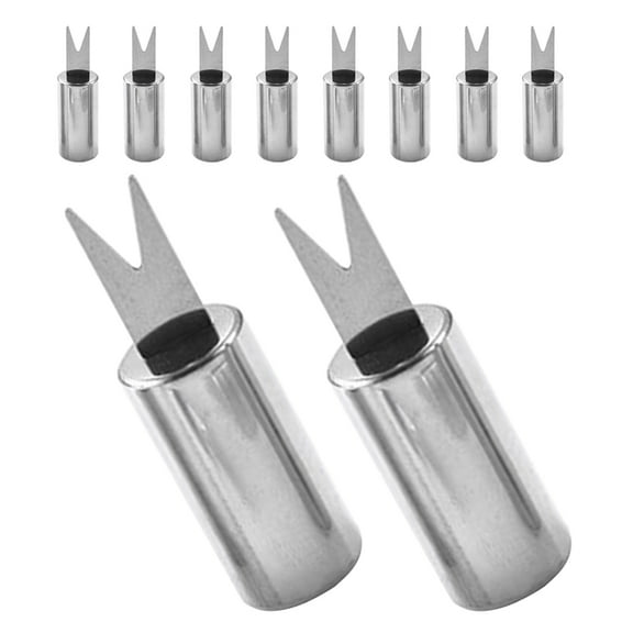 Masteelf 10pcs Corn on The Cob Skewers Stainless Steel Corn Holders for BBQ Fork Corn Forks for Home Cooking Grilling Accessories