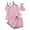 Pink 2, variant on HUJlwoi 4 Piece Pajama Sets for Women Summer Printed Cami Tops Lounge Pj Sets with Scrunchies Ladies Sleepwear Outfits