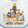 thumbnail image 4 of Inktastic Merry Catmas with Cat Tree and Yellow Star Boys or Girls Baby Bib, 4 of 4