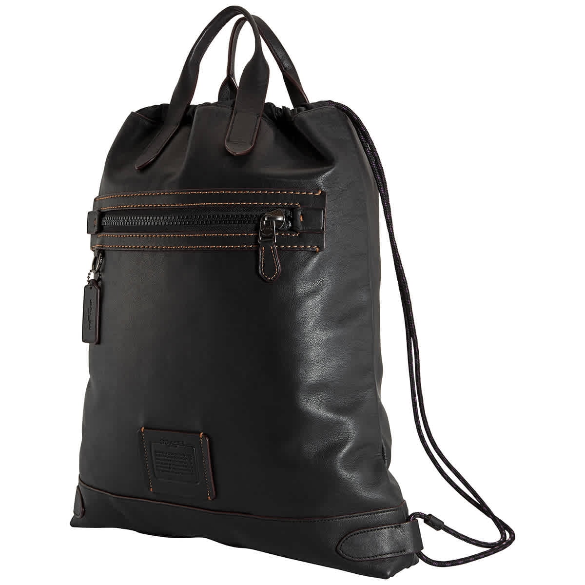 coach leather drawstring backpack