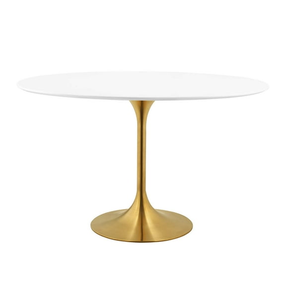 Modern Deco Contemporary Urban Design Kitchen Dining Room Dining Table, Metal Steel Wood, Gold White