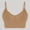 🔥 Khaki, variant on YYV No Underwire Cotton Bras for Women Wirefree Seamless Ribbed Beauty-Back Sports Bra Wireless Shockproof Design Breathable Stretch Fabric Removable Pads Cross-Back Support for Yoga Running Gym