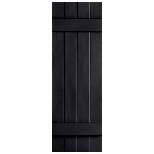 Alpha Shutters Exterior Vinyl 4 Board N Batten Closed Shutter (Set of 2)