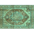 thumbnail image 1 of Ahgly Company Indoor Rectangle Persian Turquoise Blue Traditional Area Rugs, 7' x 10', 1 of 4