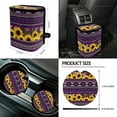 thumbnail image 4 of Jeiento Southwest Aztec 13 Pack Automobile Seat Cover Set Car Steering Wheel Cover Car Seat Belt Cover Sunflower Car Trash Can Car Coasters Purple Car Decor Accessories Fit Most Car Truck SUV Van, 4 of 5