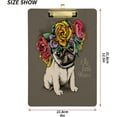 thumbnail image 3 of FMSHPON Dog Floral Wreath Vintage Clipboard Hardboard Wood Nursing Clip Board and Pull for Standard A4 Letter 13x9 inches, 3 of 8