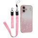 thumbnail image 1 of KADEM For iPhone 17 Case Flower Pattern TPU Gradient Phone Cover with Lanyards -, 1 of 5