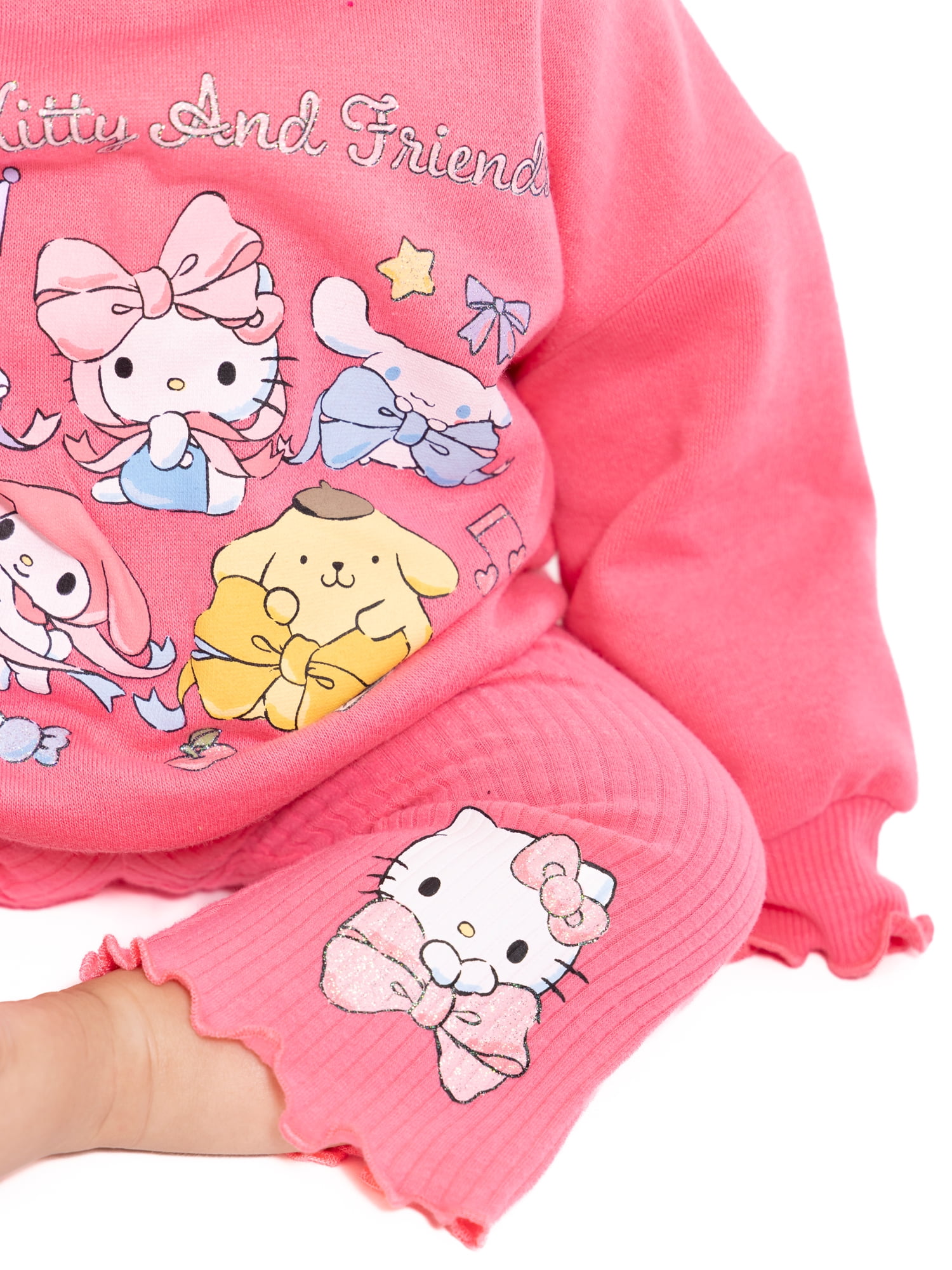 Hello Kitty and Friends Baby Girls Graphic Sweatshirt and Flared Leggings Set, 2-Piece, Sizes 0M-24M