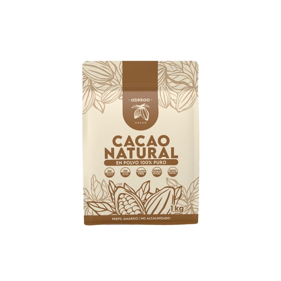 Cocoa Abkkao Natural 100% Puro 1 kg