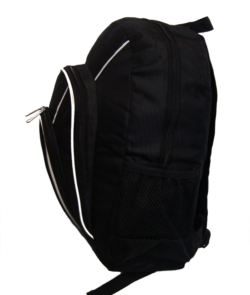 K-Cliffs 16" Multi Pocket School Backpack, Unisex, Elementary- High School, Black, 100% Polyester
