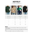 thumbnail image 2 of Asyoly Women's Winter Turtleneck Batwing Sleeve Knit Sweaters Pullover Casual Jumper Tops, 2 of 7