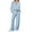 Light Blue #015, variant on Mohiass Travel Lounge Sets for Women 2 Piece Long Sleeve Sweatsuits Half Zip Sweatshirts with Baggy Joggers Sweatpants Black M