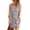 Light Gray, variant on Women's Floral Leopard Print Sleeveless Buttoned Scoop Neck Mini Elegant Dress with Pockets 95% Polyester 5% Elastane