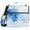 Blue and White Geometric, variant on 3 Ring Zipper Binder with Shoulder Strap Waterproof Trapper Keeper 2 Inch D-Ring 500 Sheets Capacity Solar Eclipse