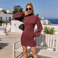 thumbnail image 4 of SOMER Sweater Dress, Fall Winter Wedding Guest Dresses for Women 2025 Elegant Classy Pullover Casual Long Sleeve Dress for Women Cute Cozy, 4 of 6
