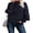 Dark Blue, variant on Sweaters for Women Mock Neck Cable Knit Sweater Ribbed Lantern Sleeve Knitted Pullover Sweater Alsol Lamesa