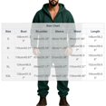 thumbnail image 2 of Ceisia Mens Loose Full Zip Hooded One Piece Jumpsuit Casual Sports Onesie Army Green L Gift, 2 of 5