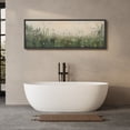 thumbnail image 5 of Large Framed Canvas Print Tranquil Nature Landscape with Wildflowers Wall Art Decorative Ready to Hang Painting for Living room Bedroom - 60"x20" Black Frame, 5 of 9
