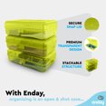 thumbnail image 7 of Enday Multipurpose Utility Box with Lid Plastic Pencil Case Organizer, Green 1 Pack, 7 of 7